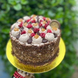 Torta Choco|Frambuesa|manjar vegana sin gluten (con trazas)