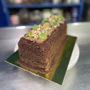 Torta Panqueque choco|frambuesa vegana sin gluten (con trazas)