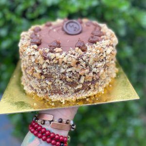 Torta Choco|manjar de dátil | toques de café vegana con alulosa